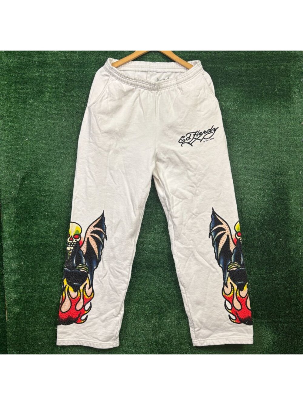 Ed Hardy by Ken Carson Bedazzled Gargoyle Joggers Size Extra Large